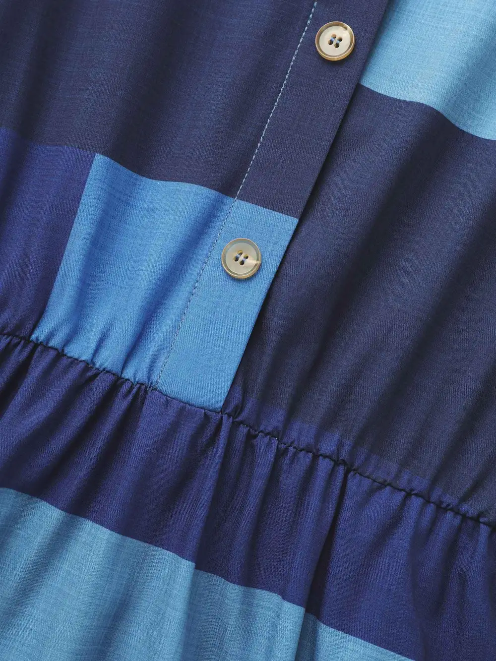 Shirt Collar Colorblock Contrast Midi Dress