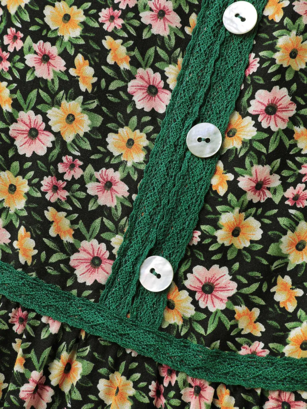 Dense Floral Print Stretchy Waist Maxi Dress