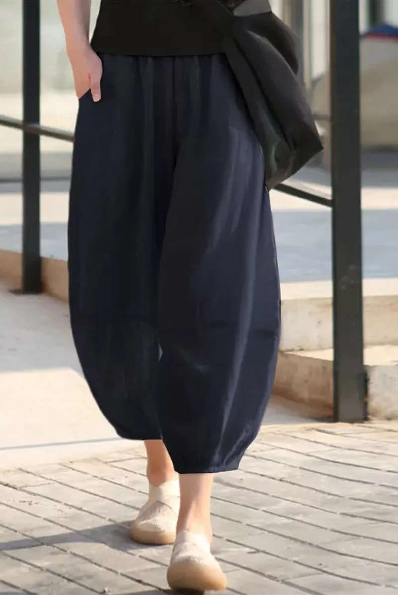 Casual Solid Patchwork Harlan Mid Waist Harlan Solid Color Bottoms