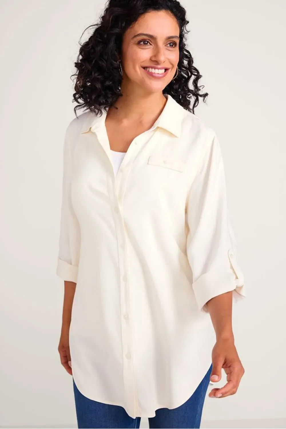 Iconic Long Sleeve Twill Big Shirt