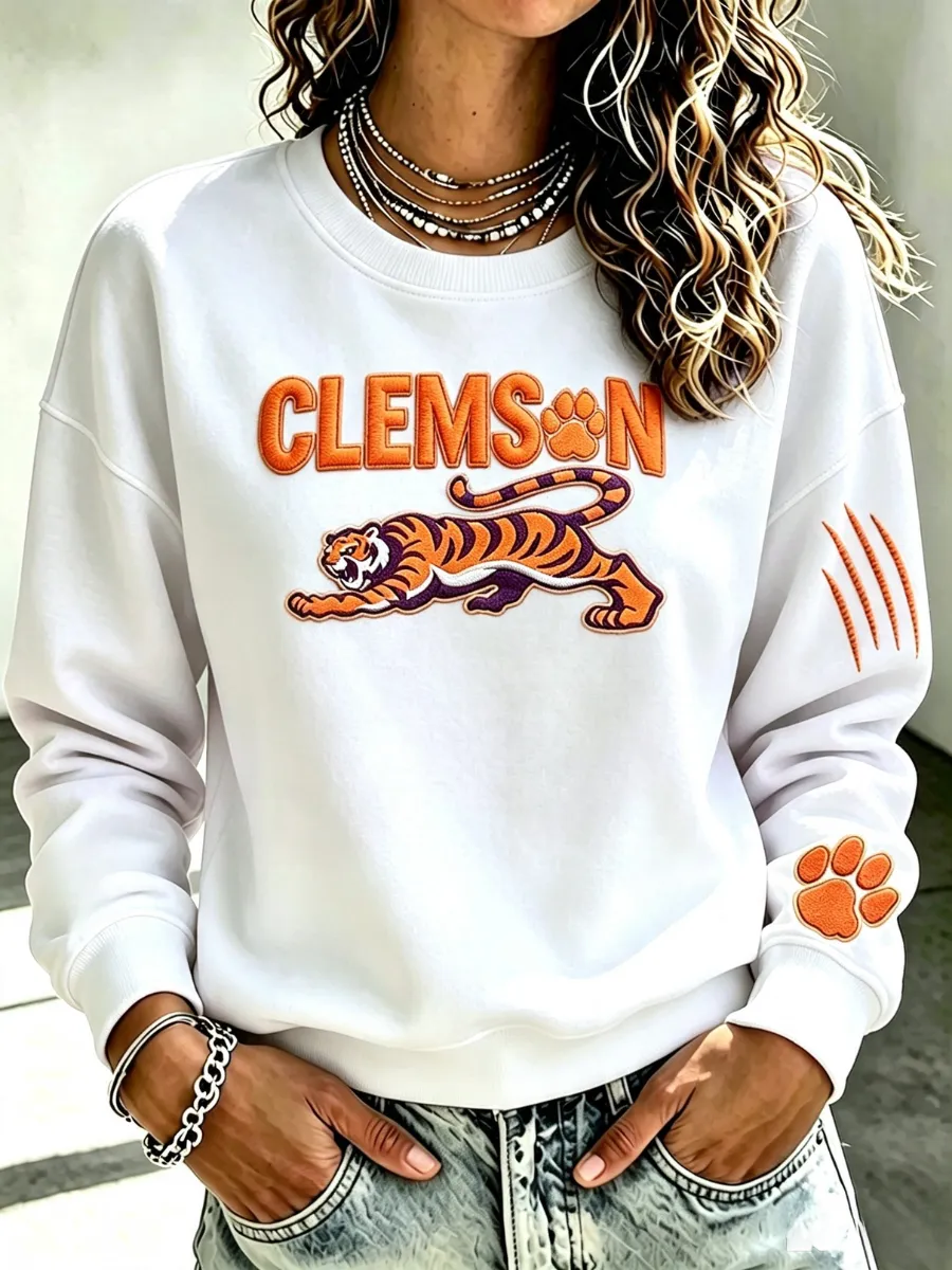 Ladies' Rugby Printed Round Neck T-Shirt