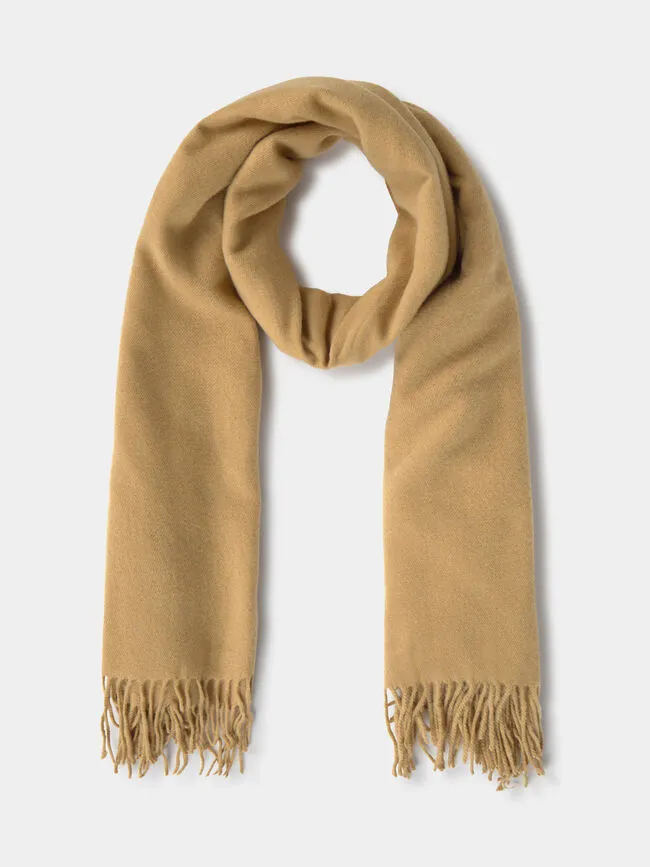 Basic Scarf Camel With Fringed