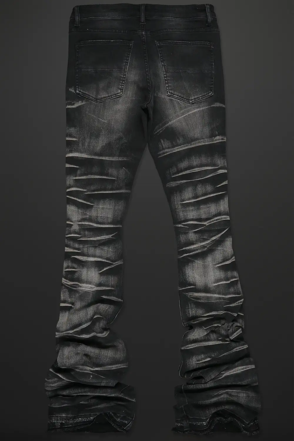 Sniper Dark Grey Super Stacked Flare Jean