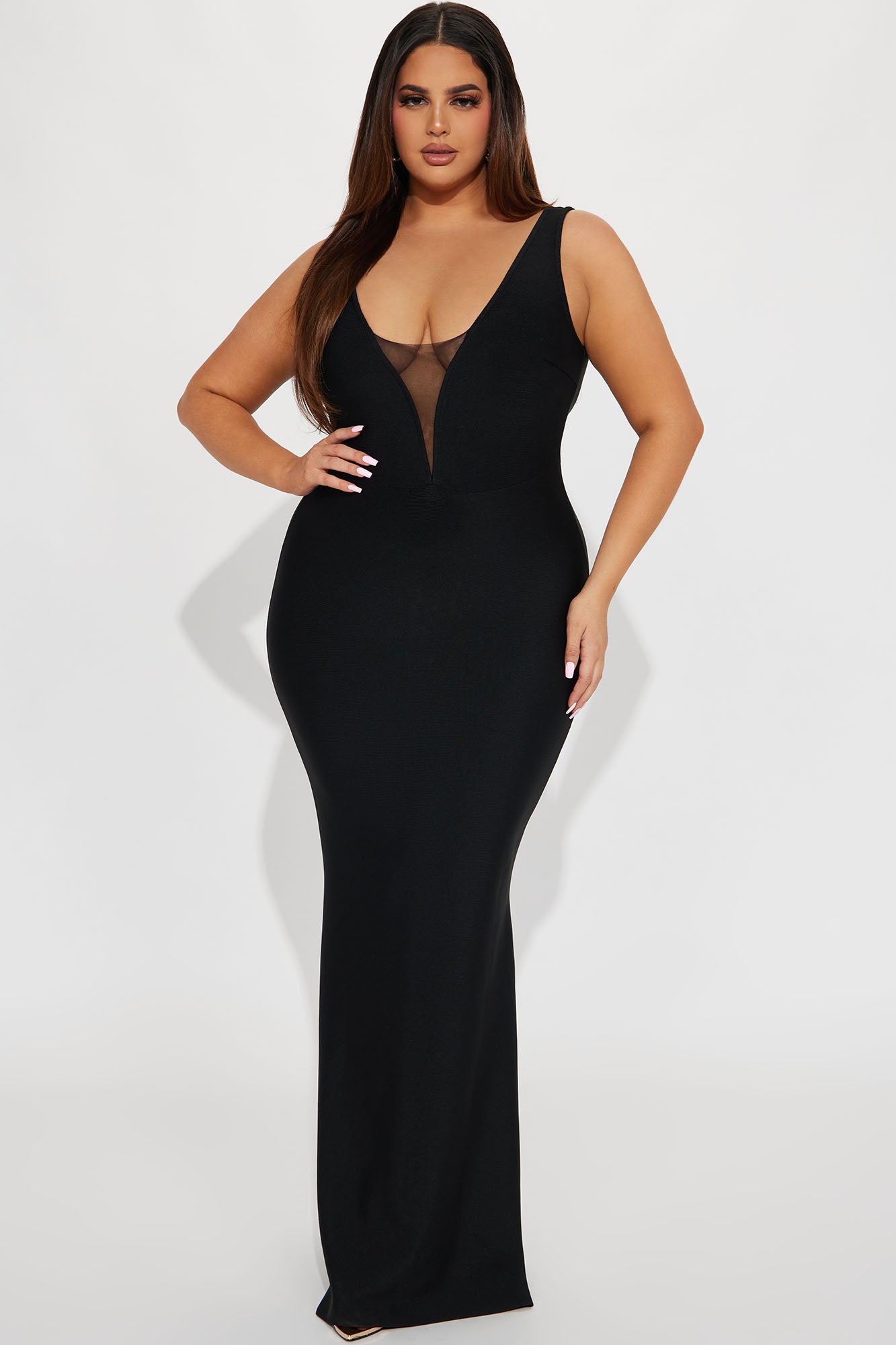 South Of France Bandage Gown - Black