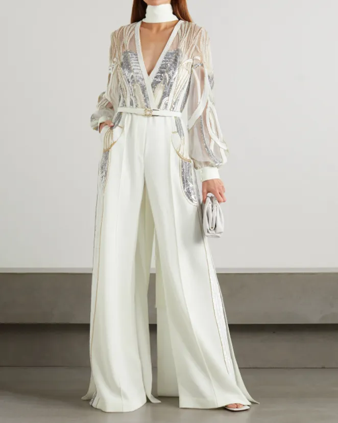 Ladies sequin oversize jumpsuit