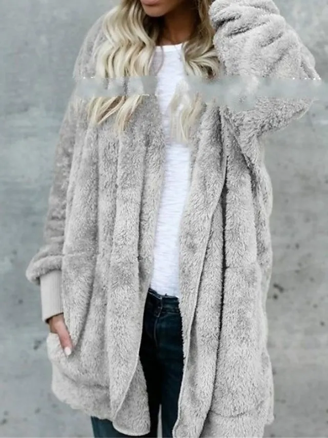Women's Fleece Jacket Sherpa Jacket Teddy Coat Outdoor Street Daily Fall Winter Coat