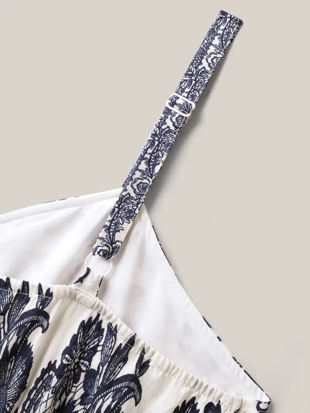 Boho Print Shirred Cami Midi Dress