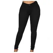 Women's Slacks Tights Cozy Leggings Tights Athletic Full Length Natural Plain Comfy Butt Lift Tummy Control Yoga Casual Daily Black Dark Blue Gray Light Blue Spring Fall Skinny