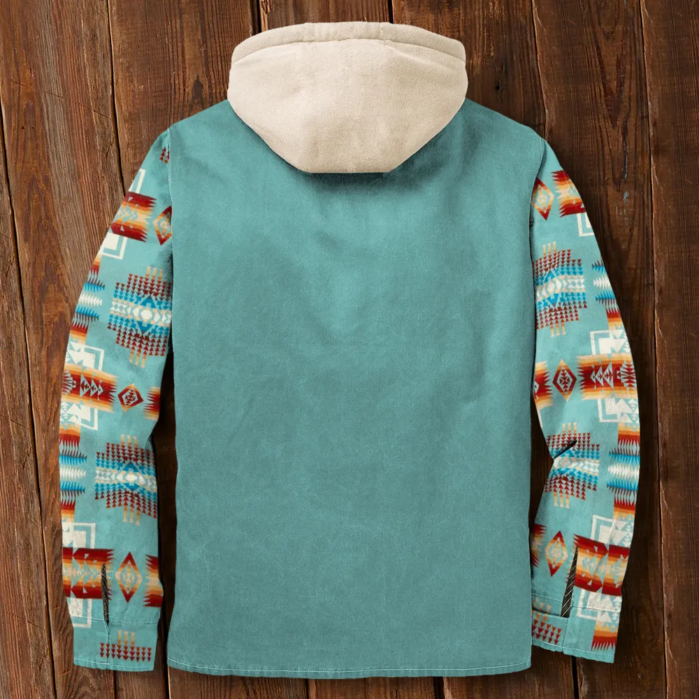 Men's Autumn & Winter Outdoor Casual Vintage Ethnic Hooded Jacket