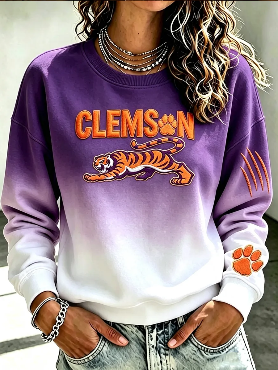 Ladies' Rugby Printed Round Neck T-Shirt