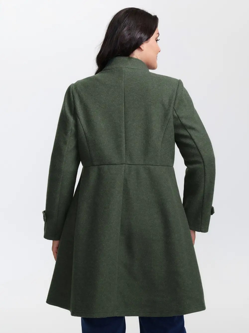 Double Button Pocket Solid Coat