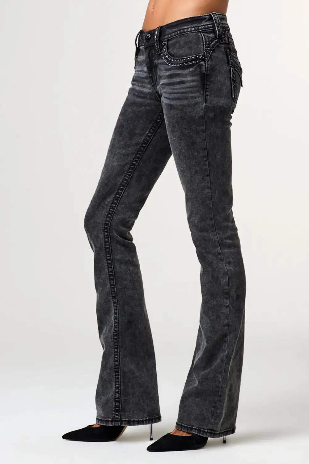 Zandra Stitched Bootcut Jeans