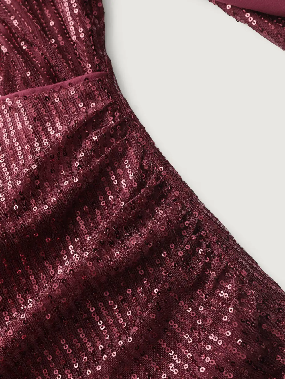 Shimmery Sequin Gathered Flared Sleeve Blouse