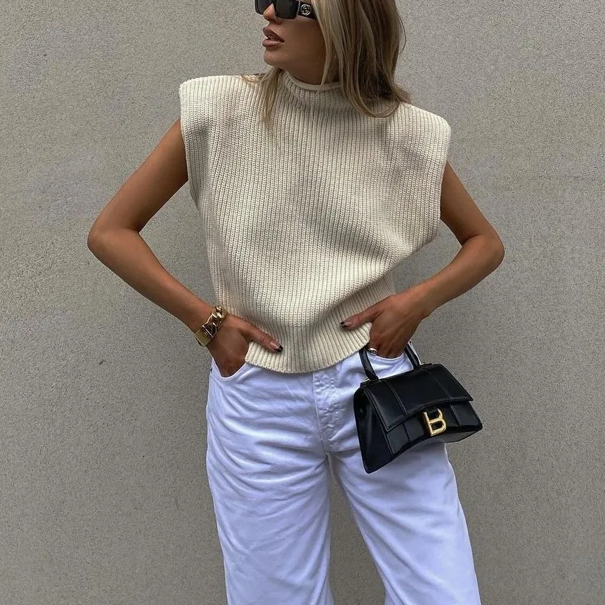 Stylish Turtleneck Sweater Vest