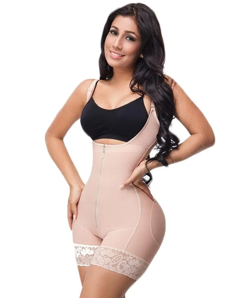 Women Zipper Butt Lifter Fajas Shapewear High Waist