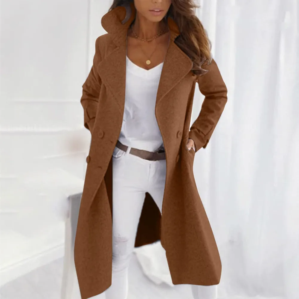 Xiloccer Womens Long Trench Coat Windbreaker Jacket Lightweight Long Outerwear Warm Jacket Women's Plus Size Trench Coat