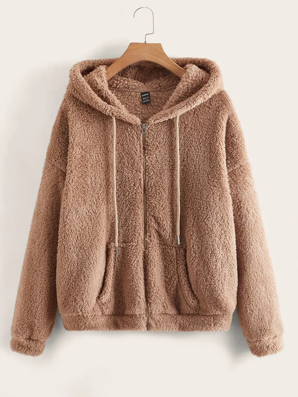 Autumn Warm & Comfortable Casual Gray Plush Jacket, Suitable For Going Out