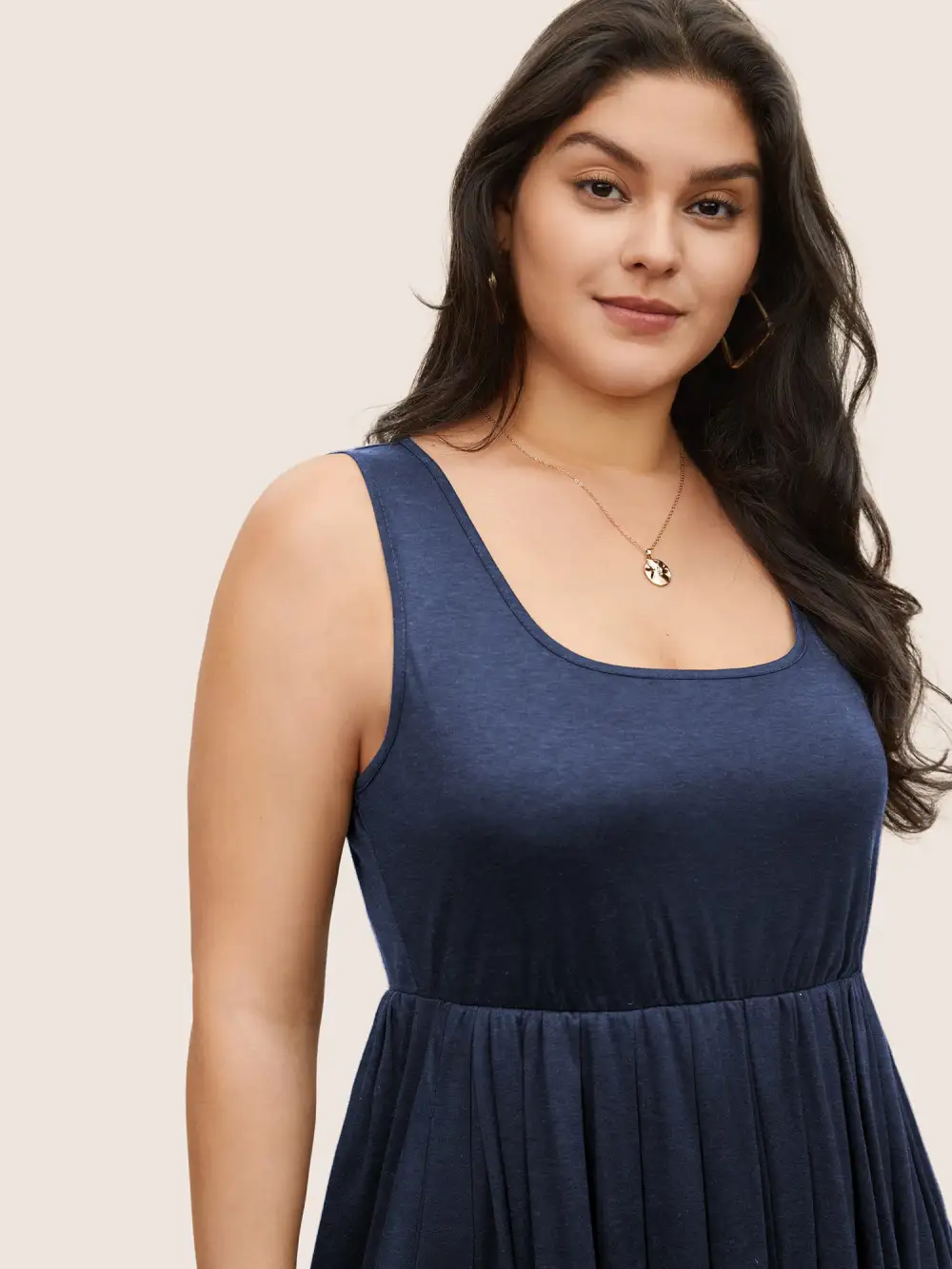 Supersoft Essentials Solid Gathered Tank Dress
