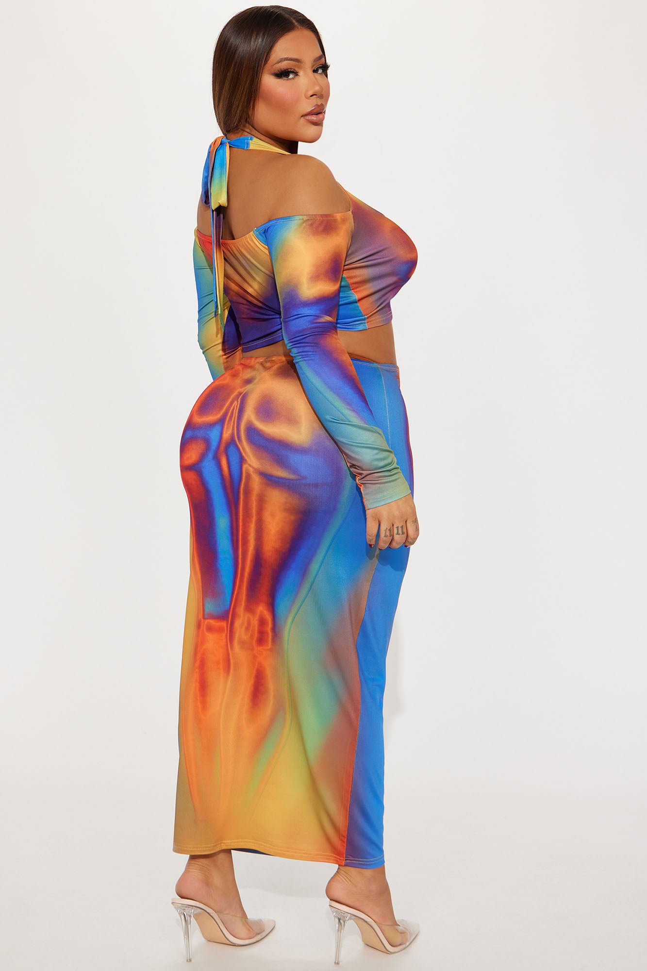 Feeling Heated Skirt Set - Multi Color