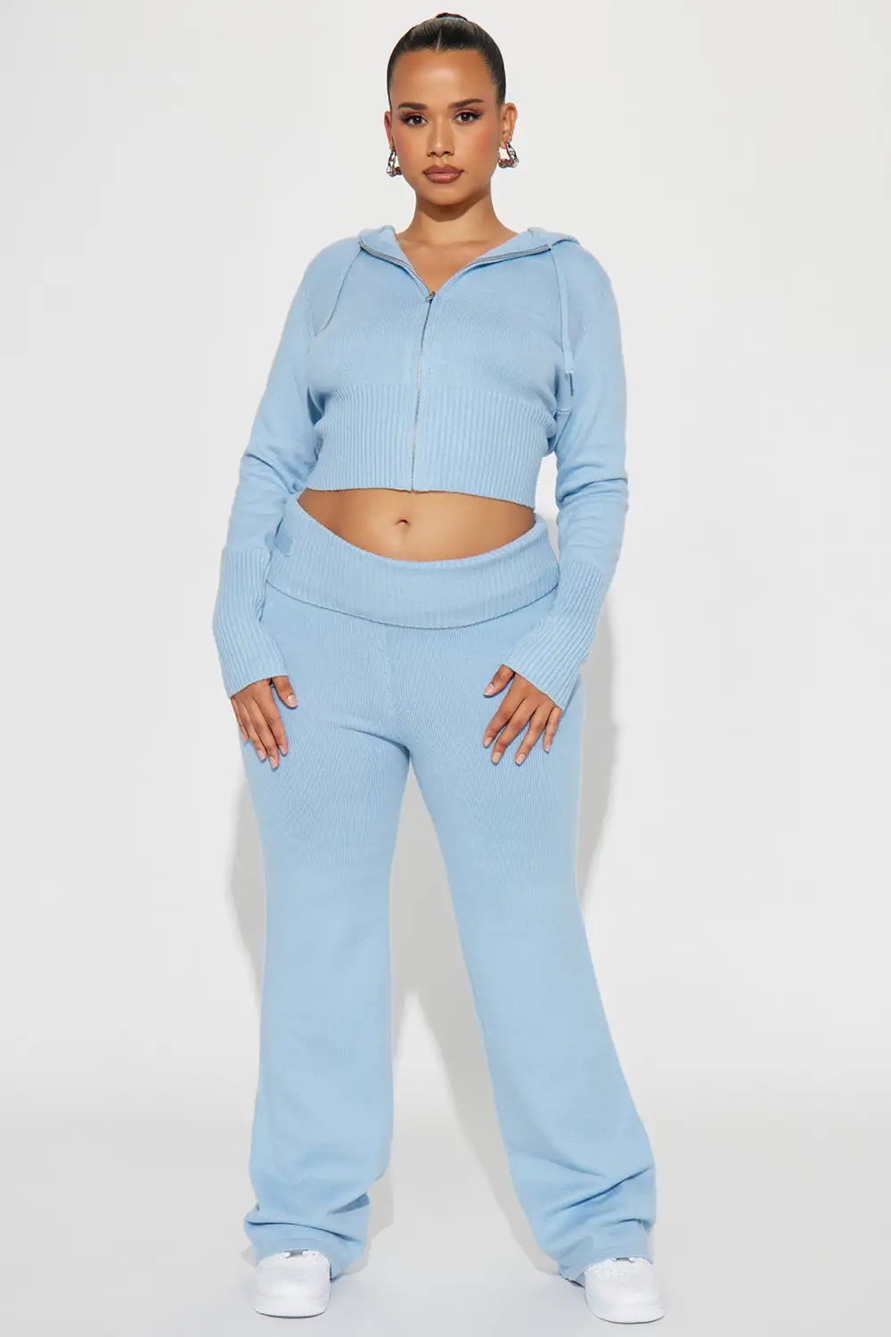 Lana Sweater Pant Set - Light Blue