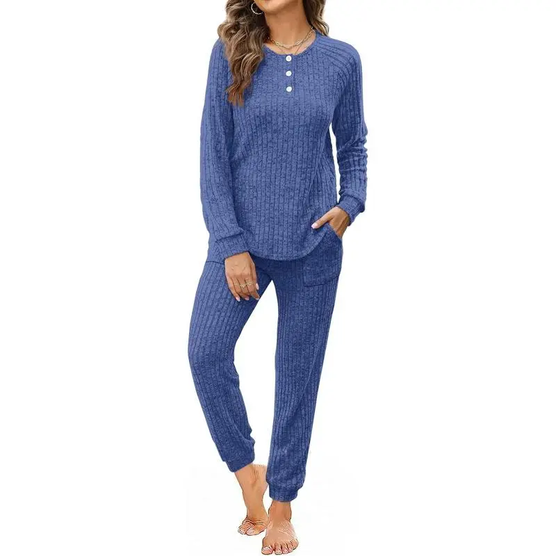 Women's 2-Piece Button Down Lounge Sweatsuit