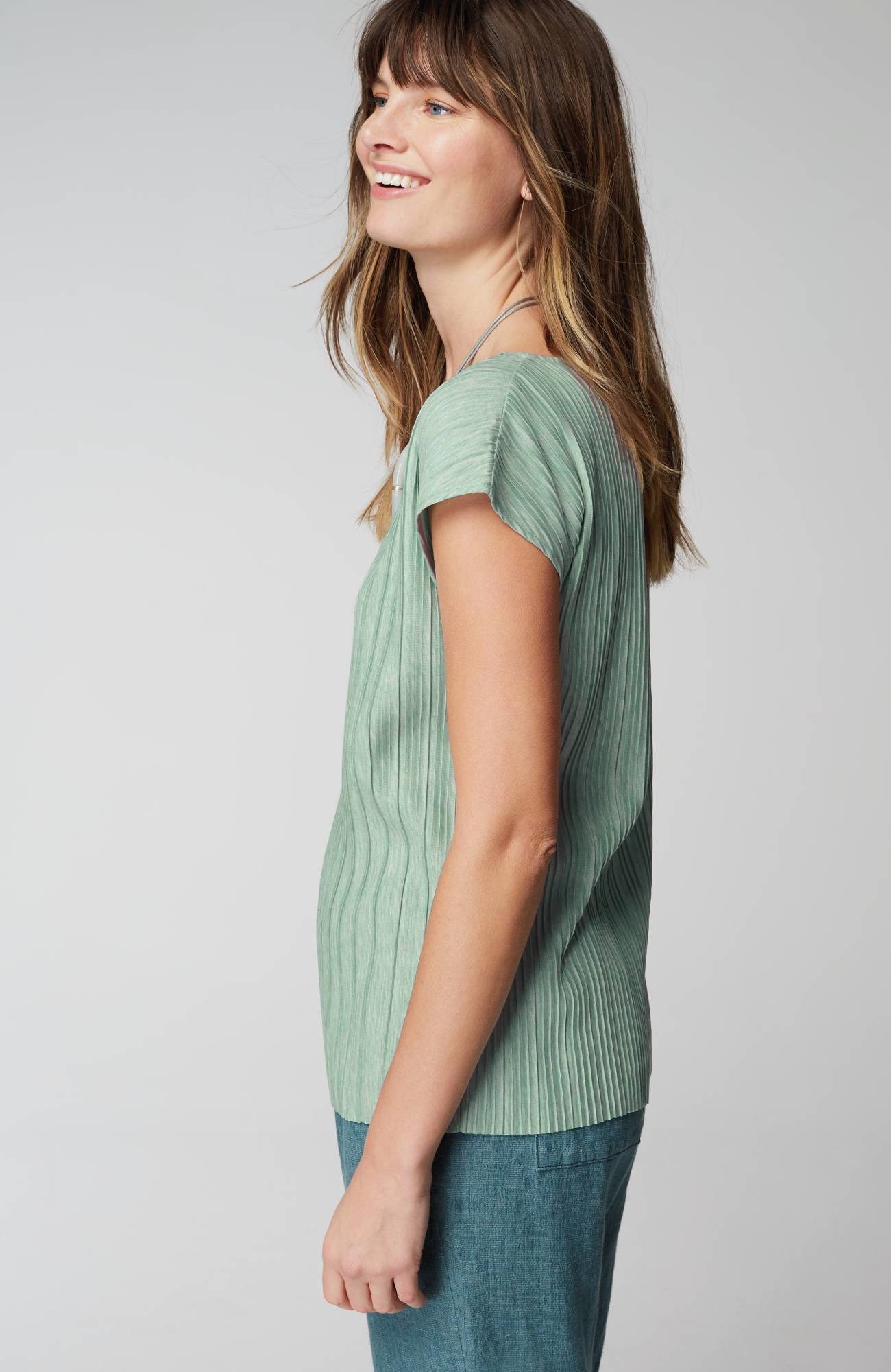 Pure Jill Pleated Dolman-Sleeve Top