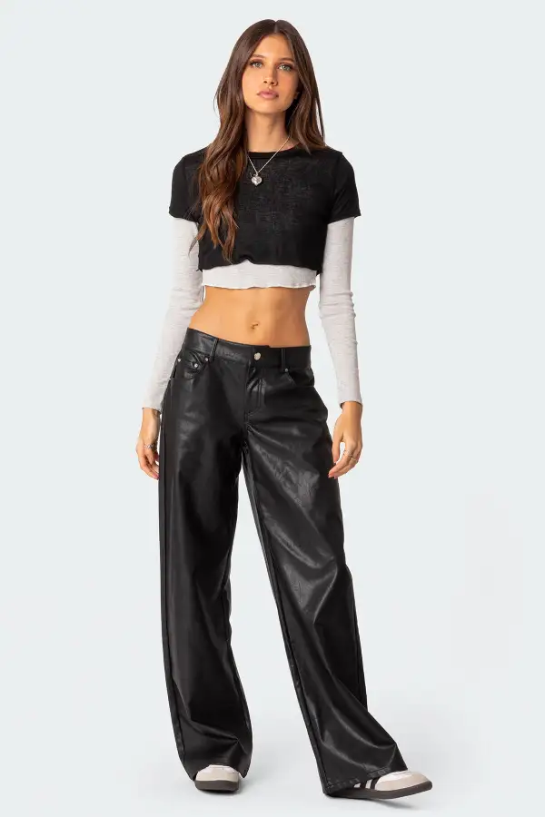 Layered Long Sleeve T Shirt