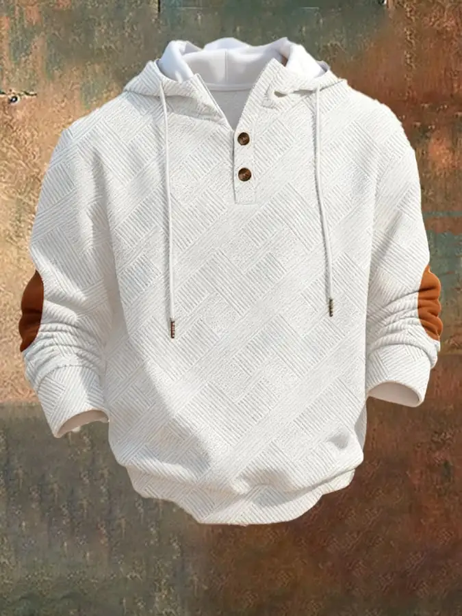 Men's Retro Comfort Warm Textured Fabric Design Sweatshirt