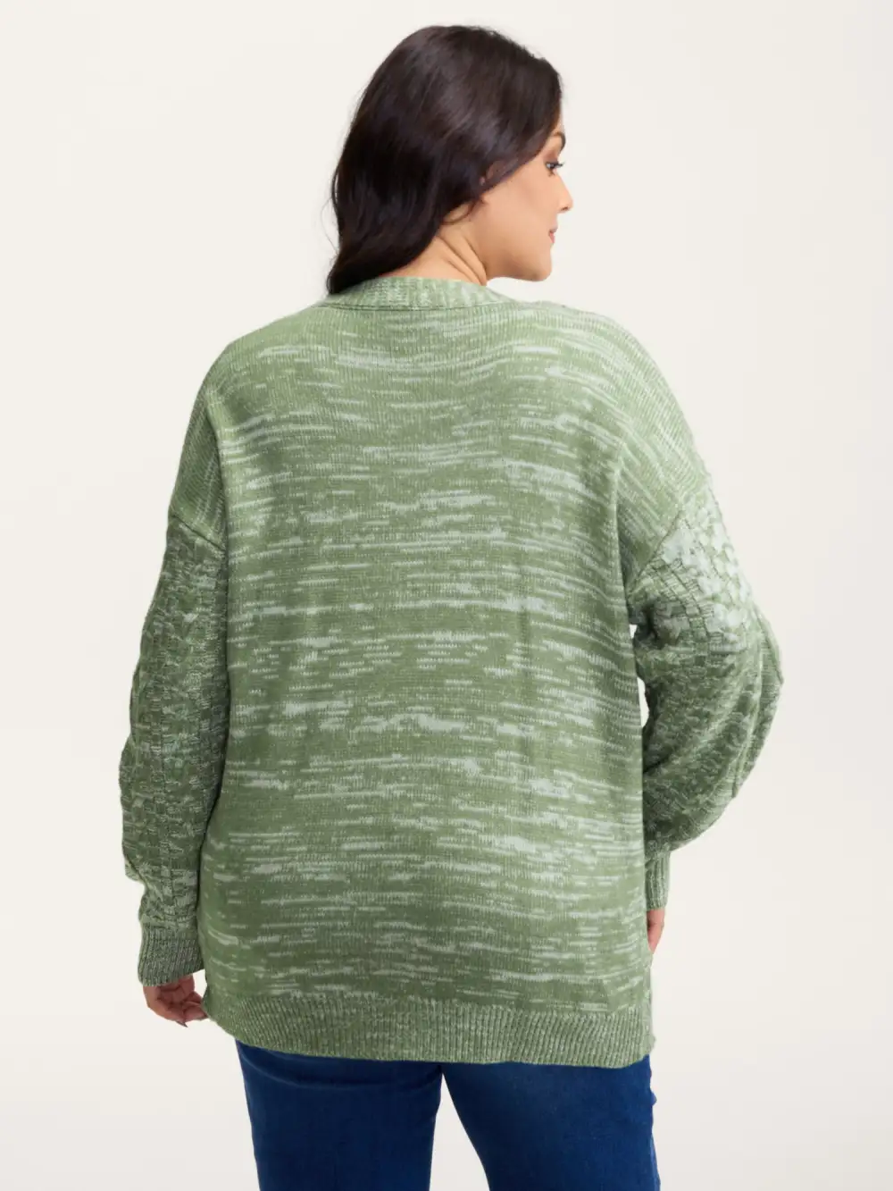 Cable Knit Textured Pockets Knit Cardigan