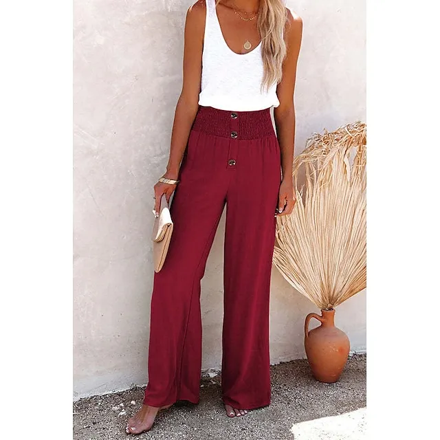 Women's Wide Leg Cotton Linen