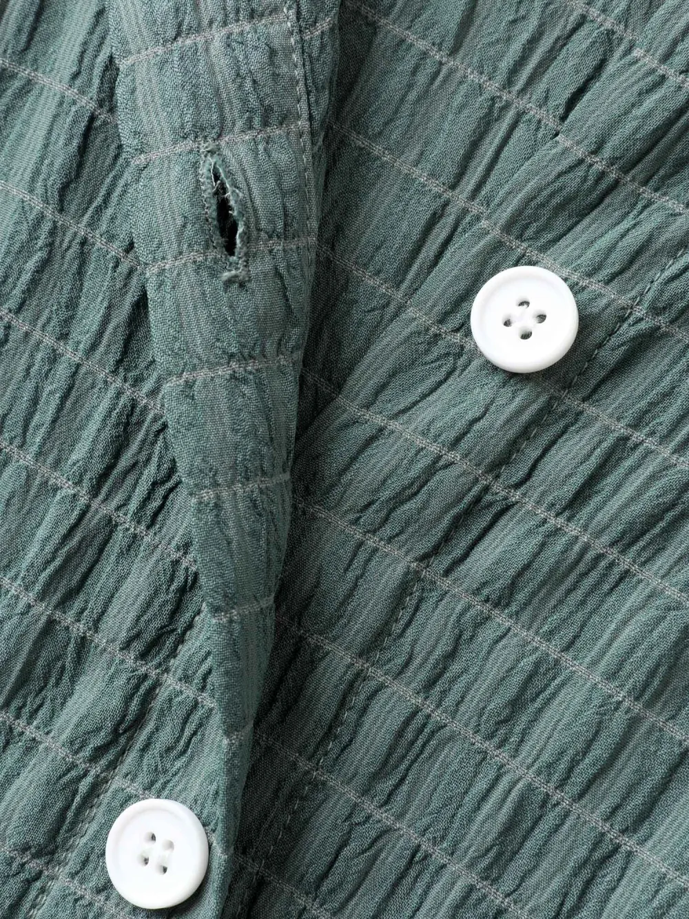 Textured Pockets Collar Flutter Sleeve Midi Dress