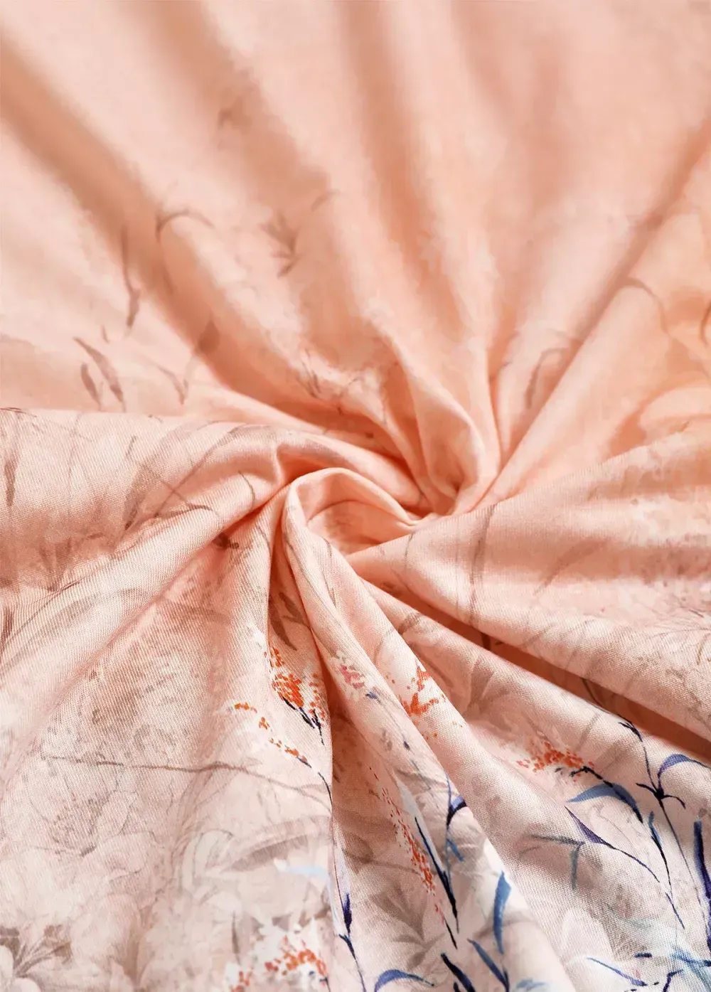 Dusty Pink Button Floral Print Short Sleeve T Shirt