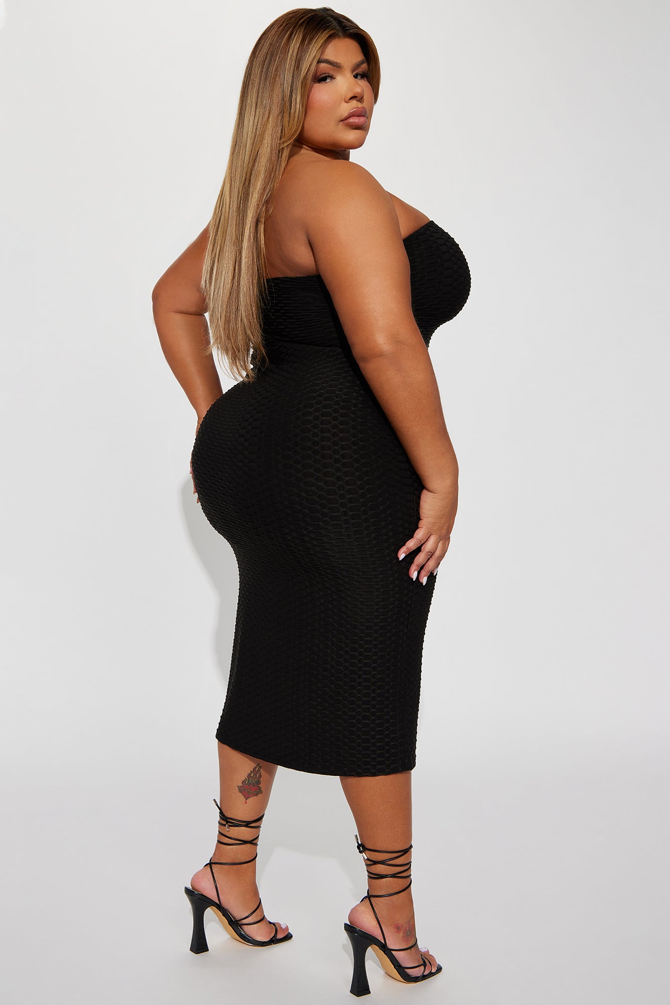 Precious Cavalier Midi Dress - Black