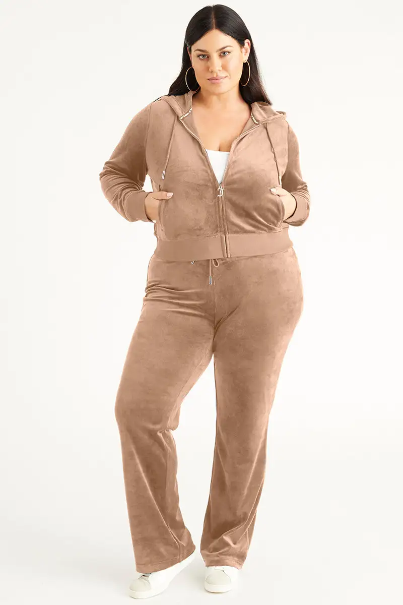 Plus-Size OG Big Bling Velour Hoodie