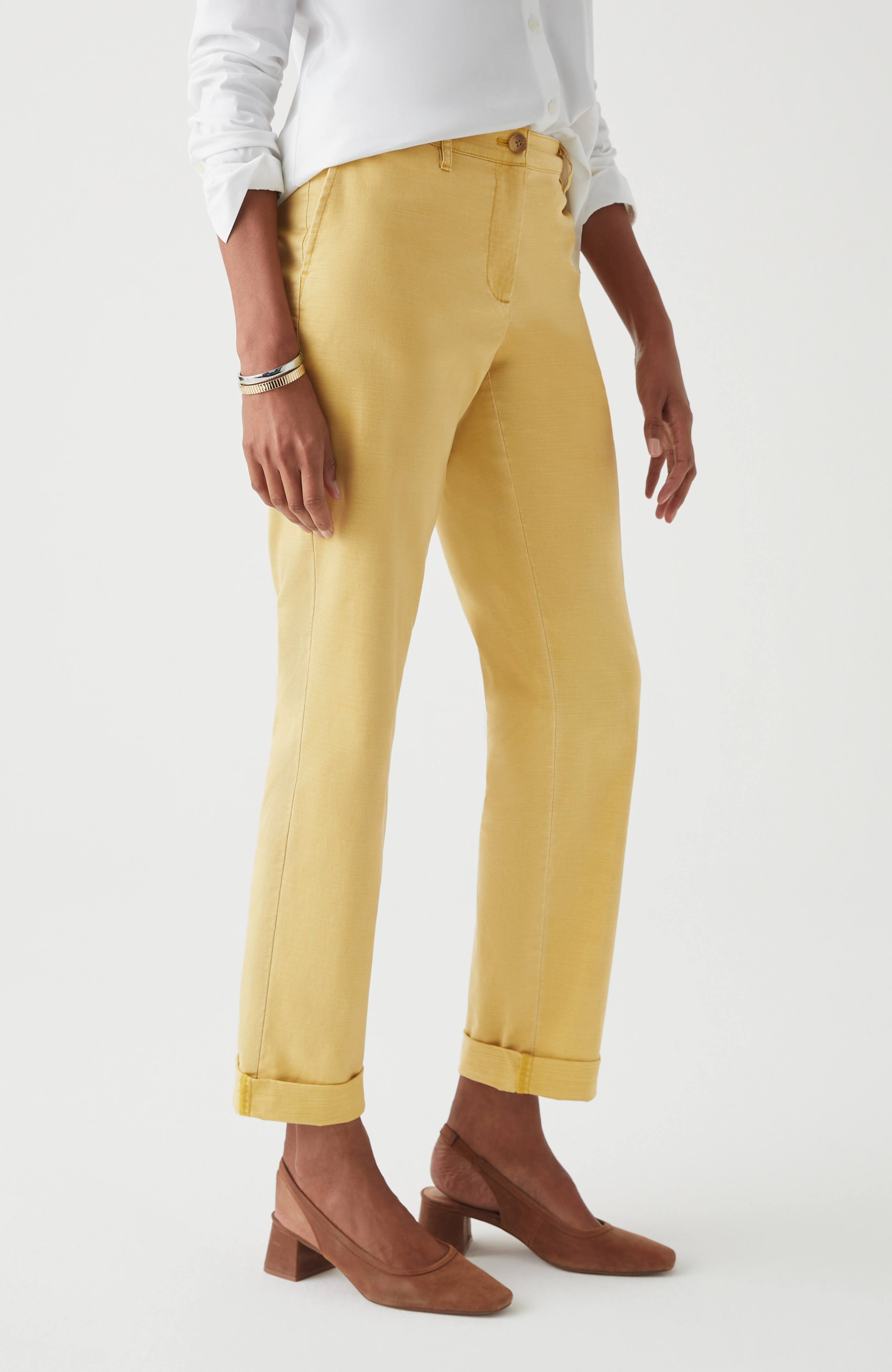Relaxed Straight-Leg Chino Pants