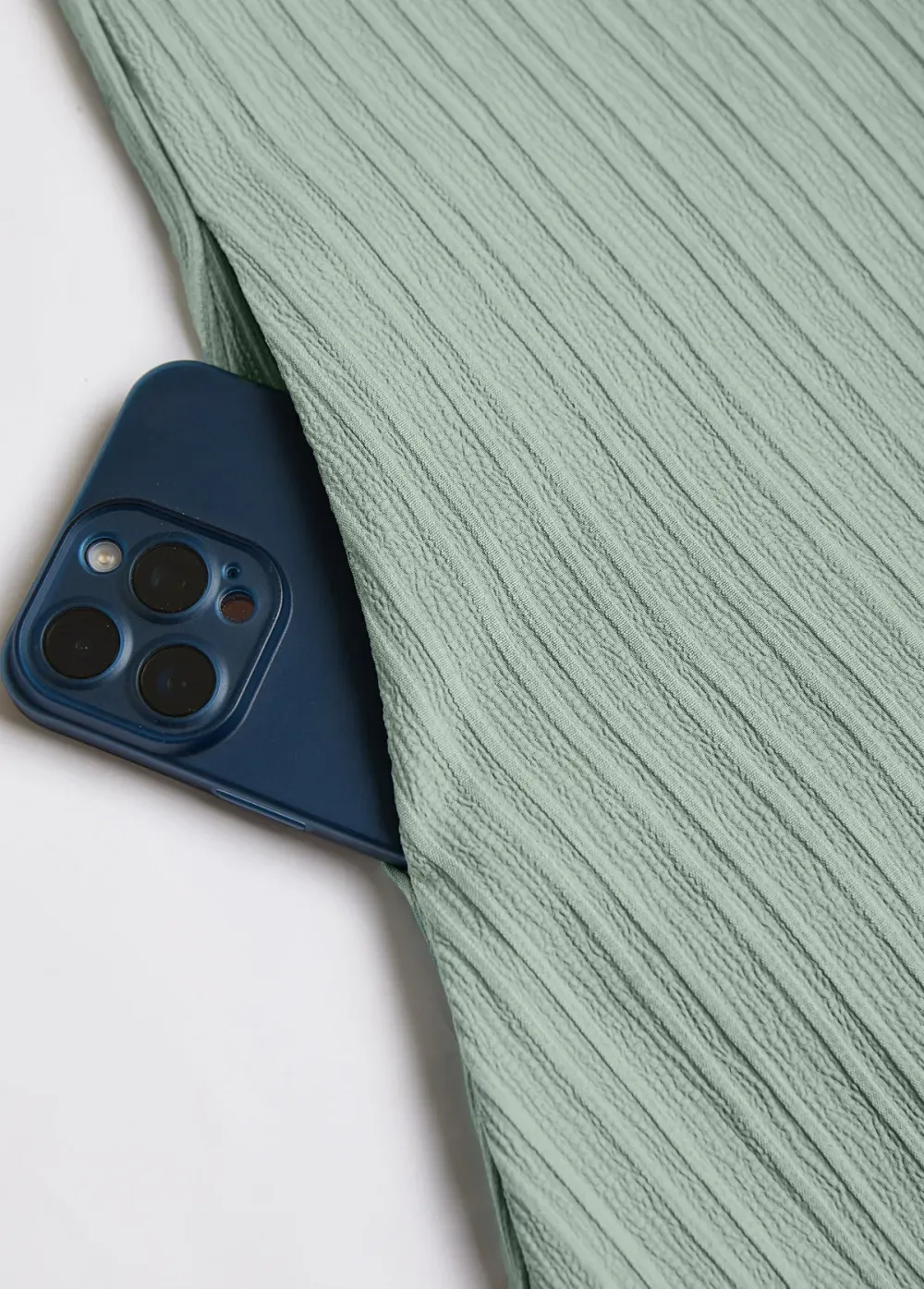 Sage Green Fake 2in1 Floral Print A Line Dress