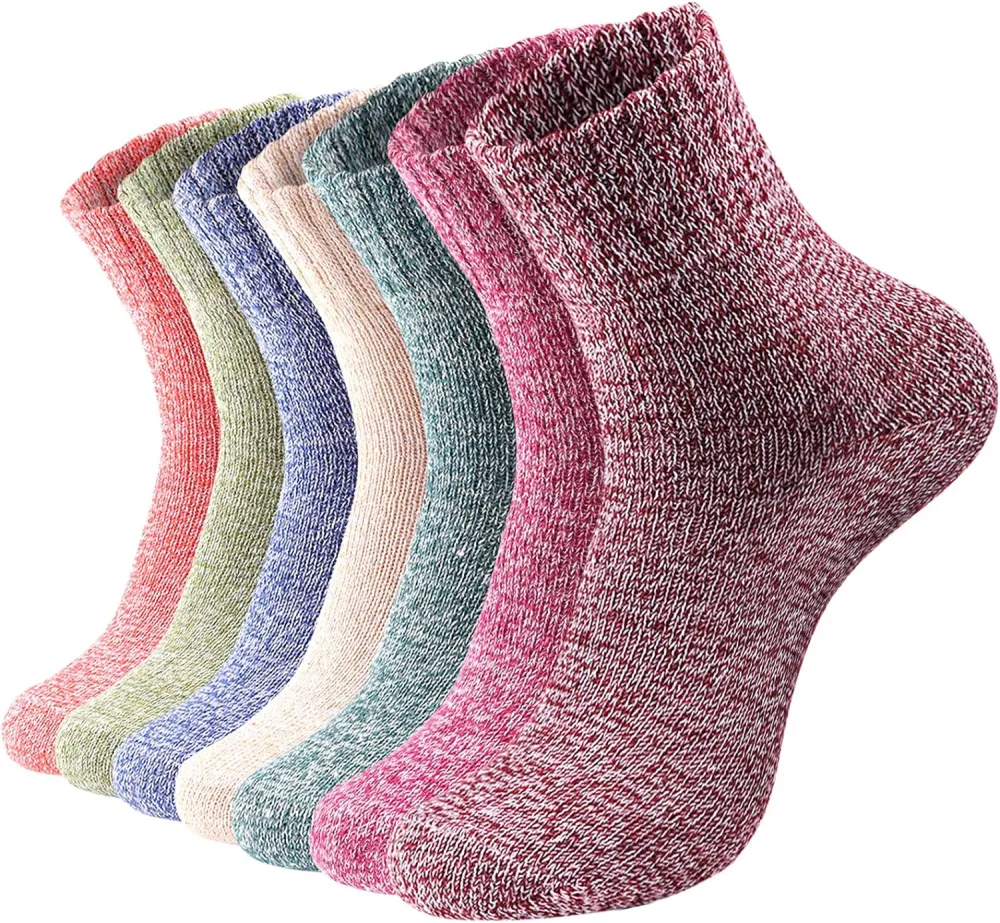 Clothirily Wool Socks- Thick Soft Wool Socks for Women, Vintage Warm Womens Wool Socks, Winter Warm Boot Socks for Women Men