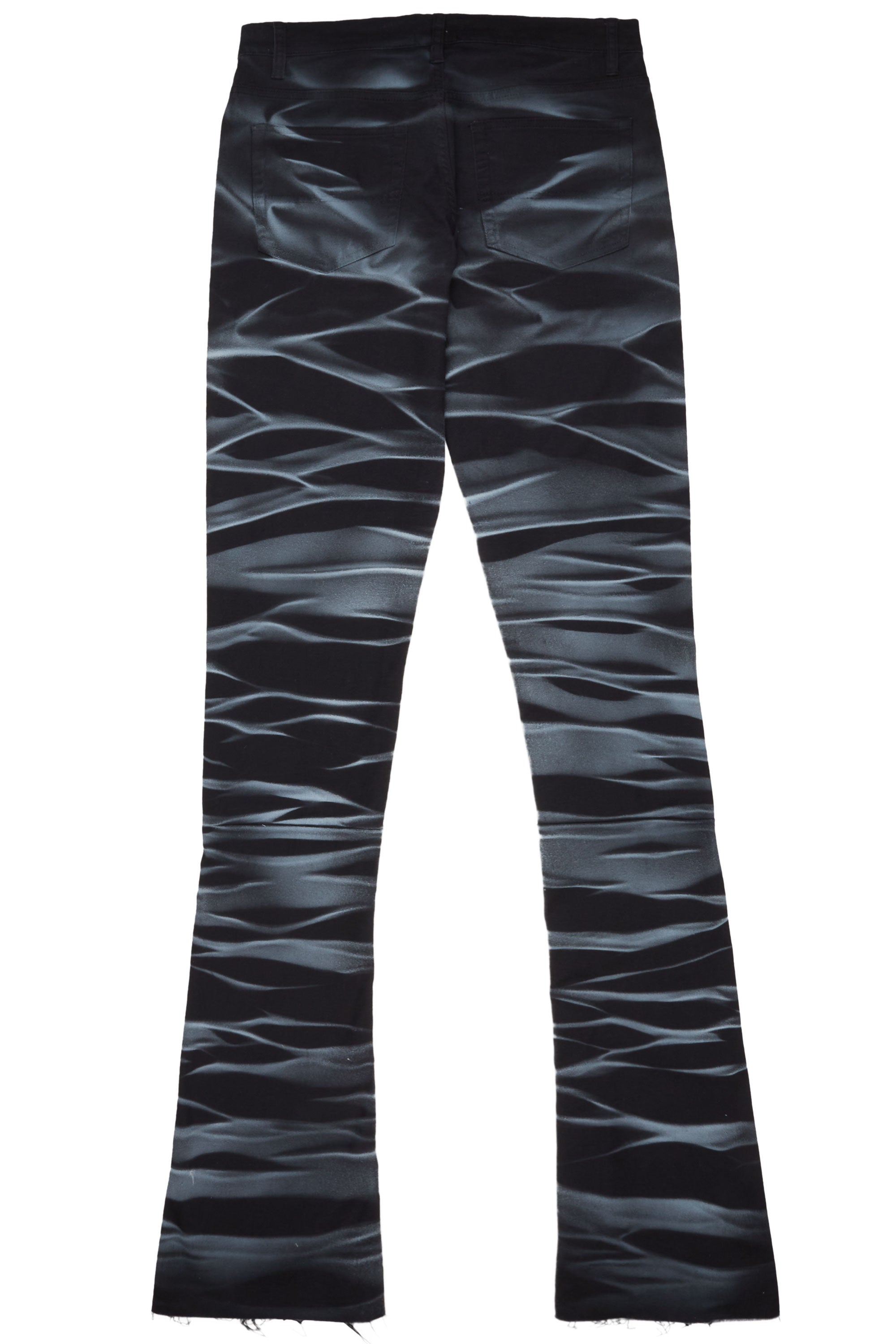 Ayden Black Super Stacked Flare Jean