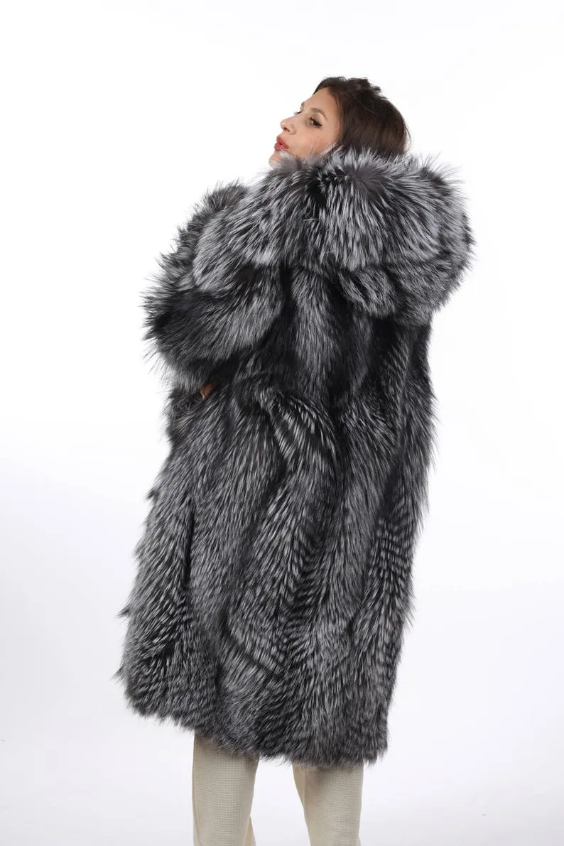 Silver Fox Fur Jacket