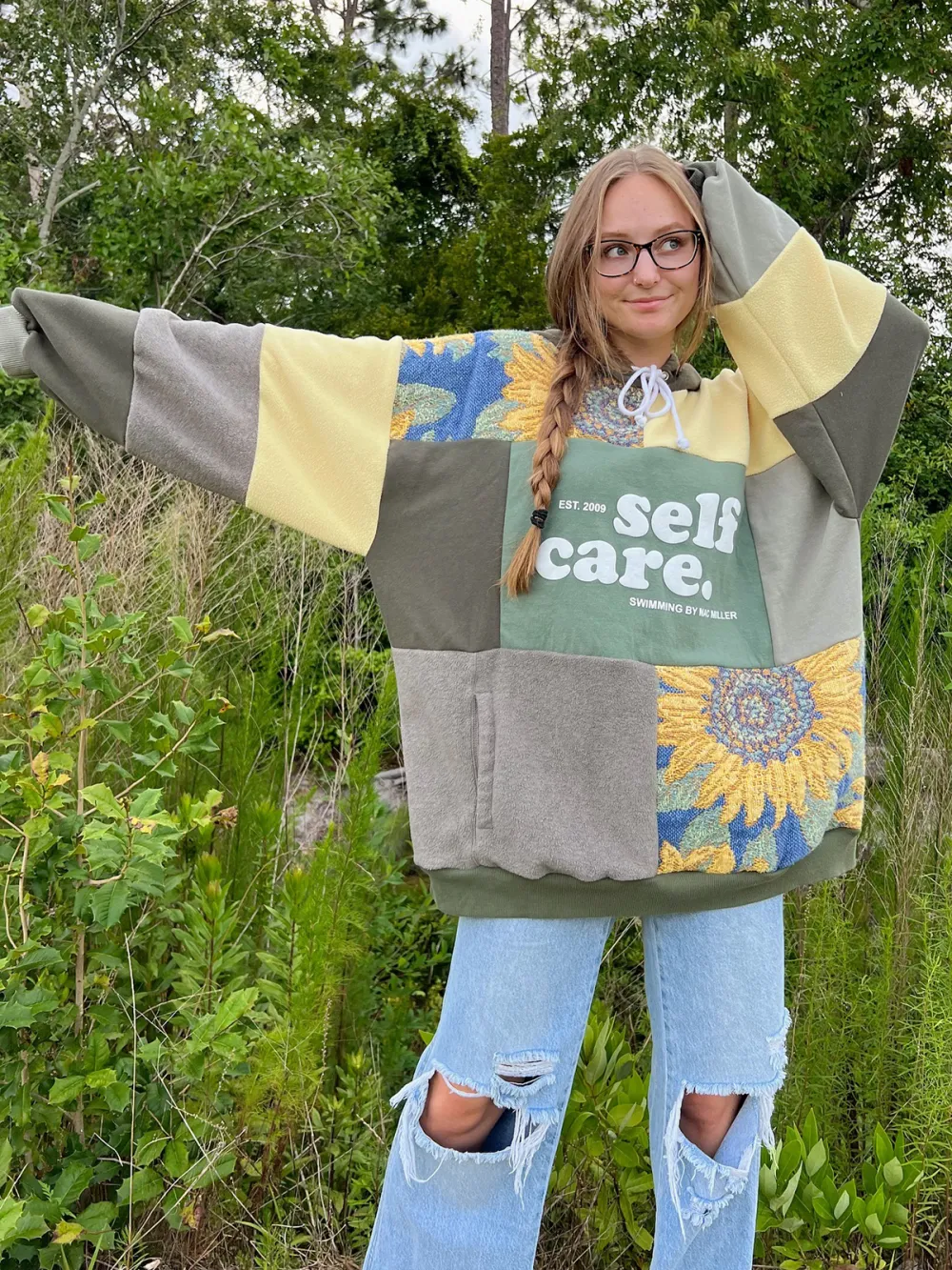 Yellow Streetwear Leisure Hoodie Sweatshirts