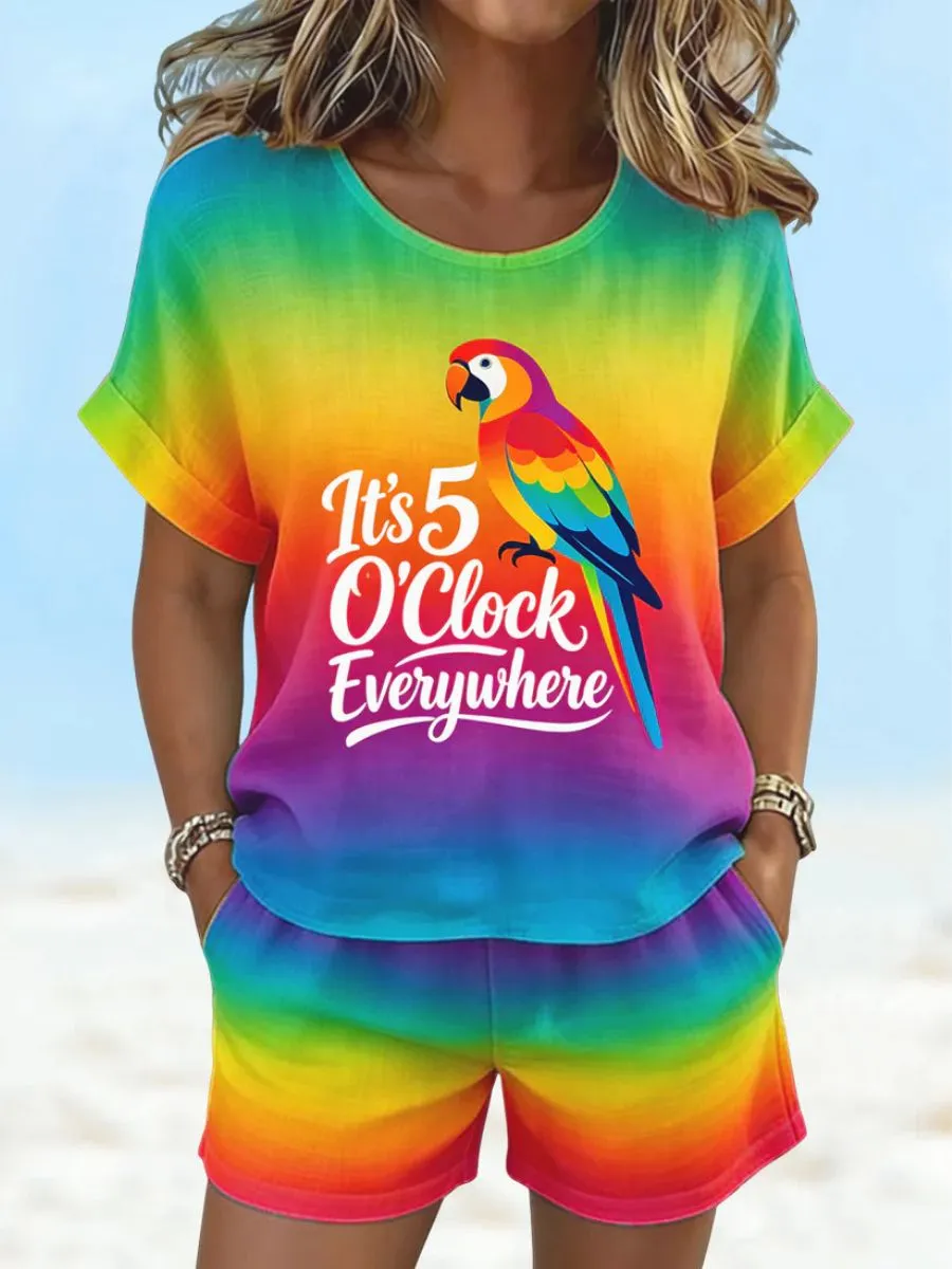 009Short Sleeve Daily Going out Weekend Streetwear Crewneck Regular Fit Summer Spring