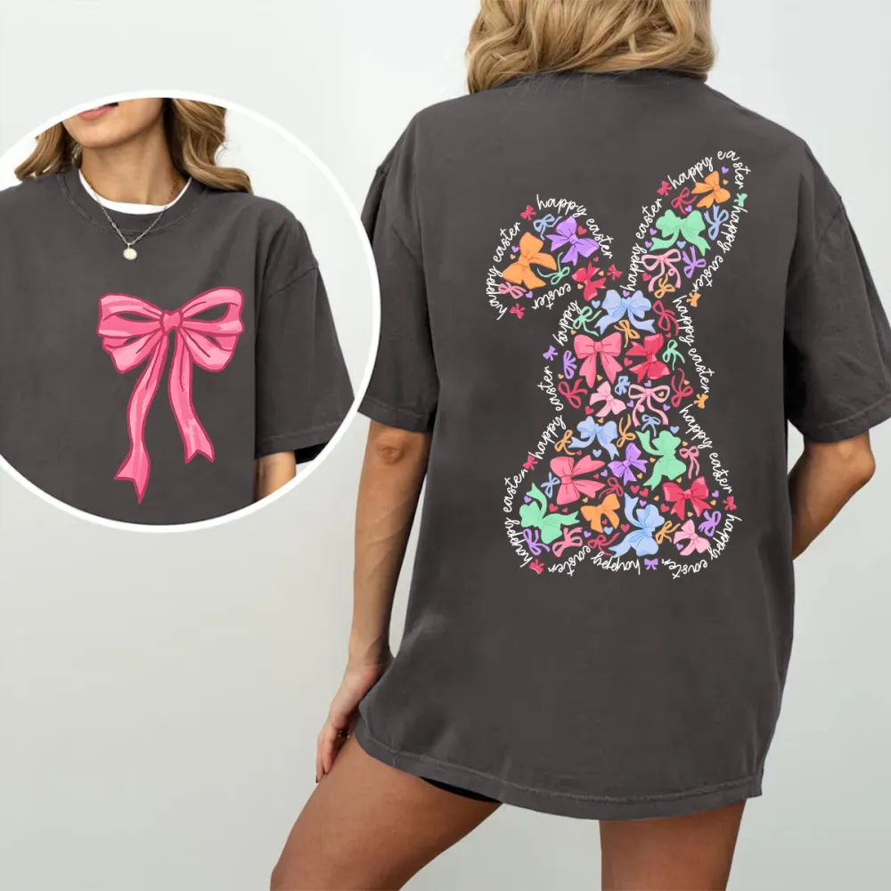 T-shirt Happy Easter Women Printed Round Neck Short Sleeve