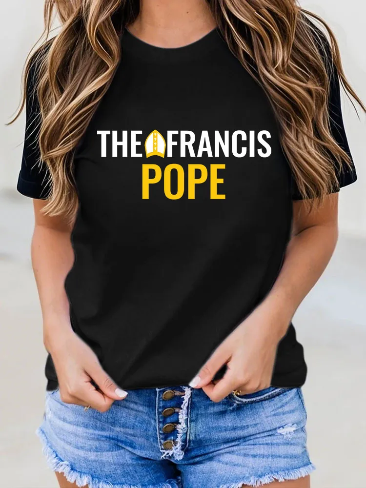 Women's Pope Francis Print Casual T-Shirt