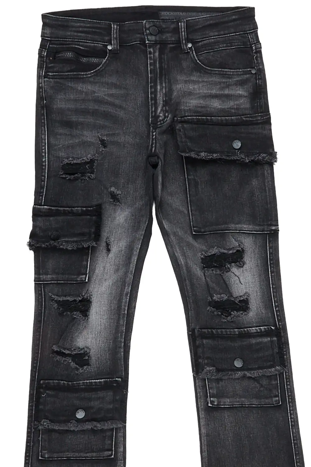 Glenn Grey Stacked Flare Jean