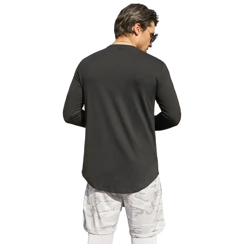 Men’s 3-Pack Longline Crewneck Tees – Cotton Casual Tops