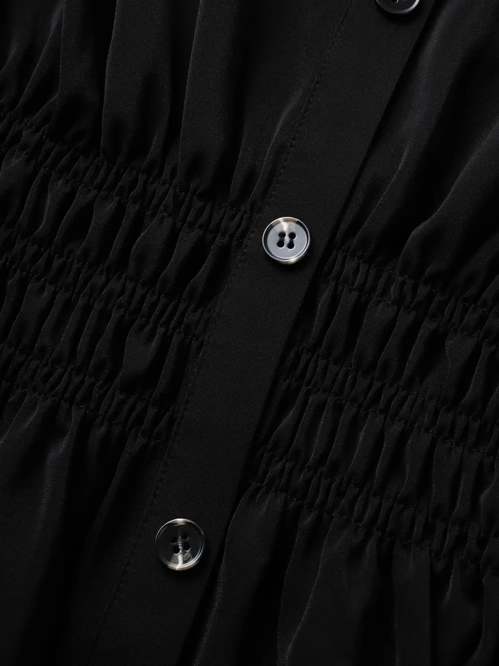 Shirt Collar Button Cuff Sleeve Blouse