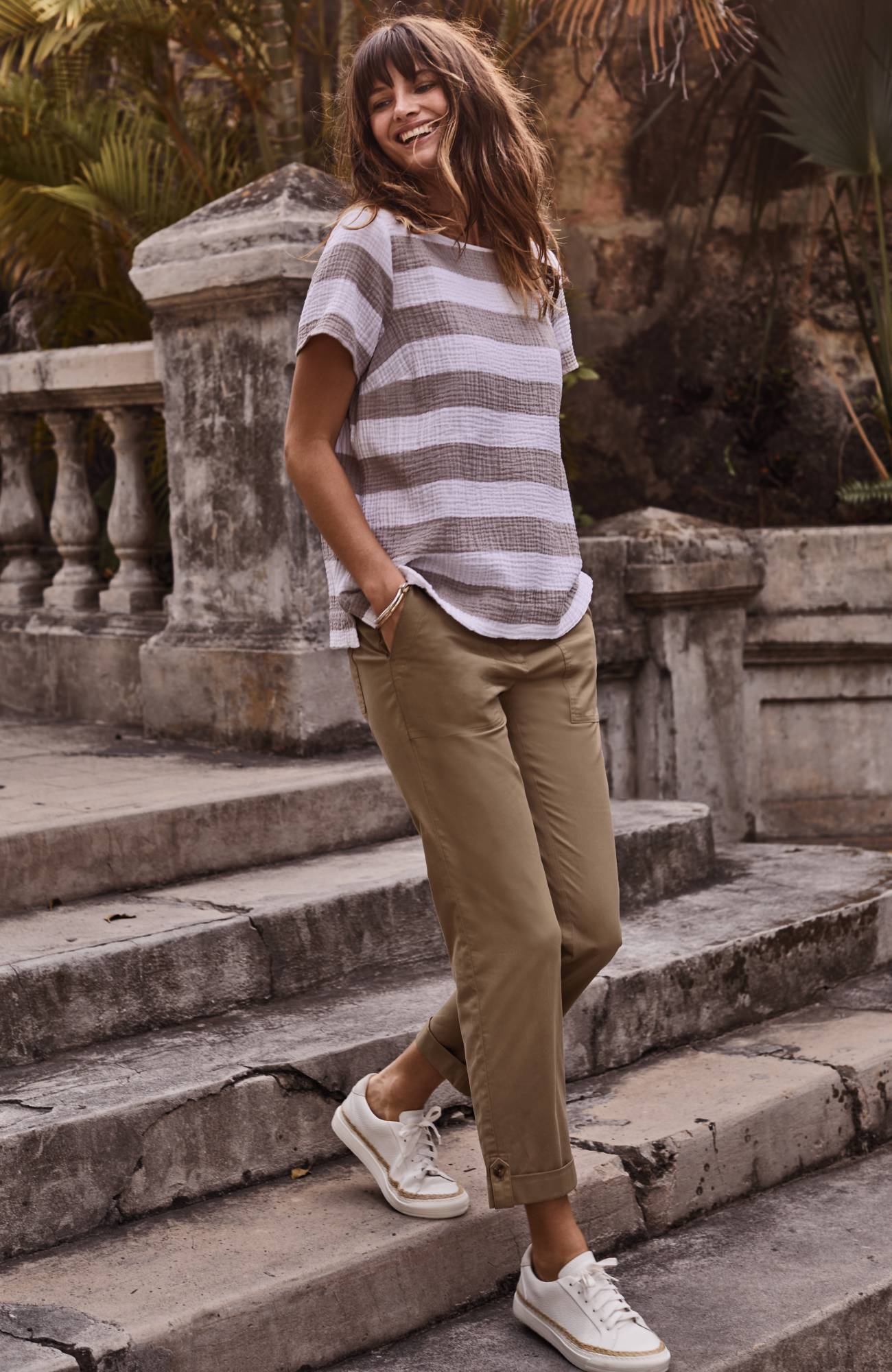 Pima-Stretch Straight-Leg Chino Pants