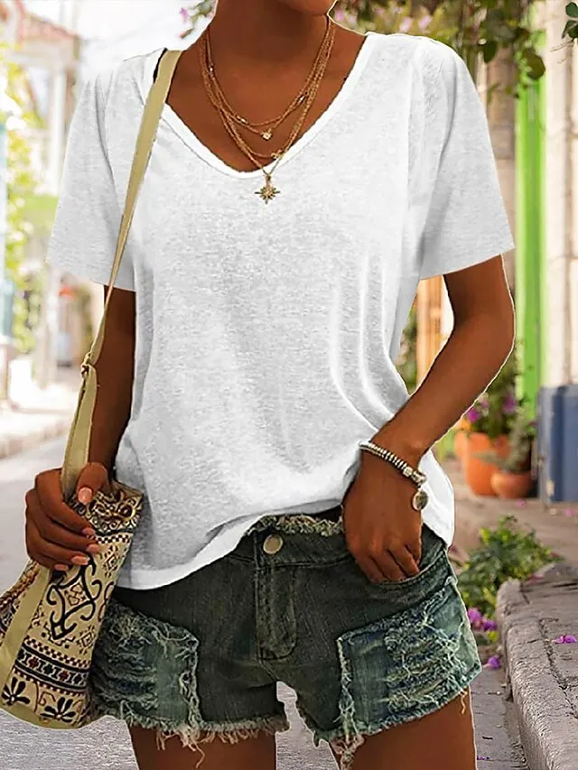 Spring Outfits - Women's Sweater Cardigans & T-Shirt & Scarf Set Cable-Knit Buttoned Cardigan with Pockets and Blouse T shirt Tee Basic