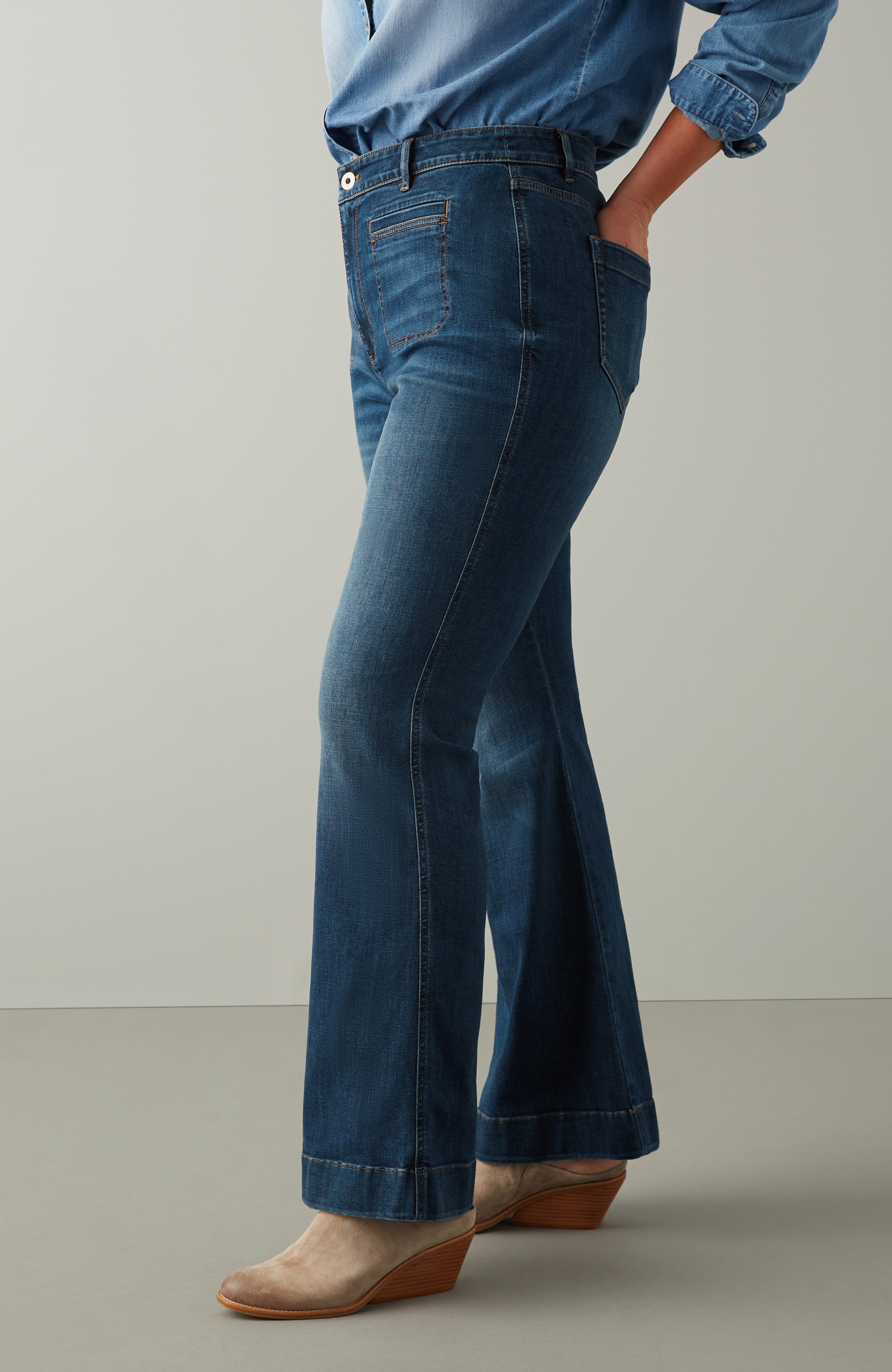 Curvy-Fit Flare Jeans