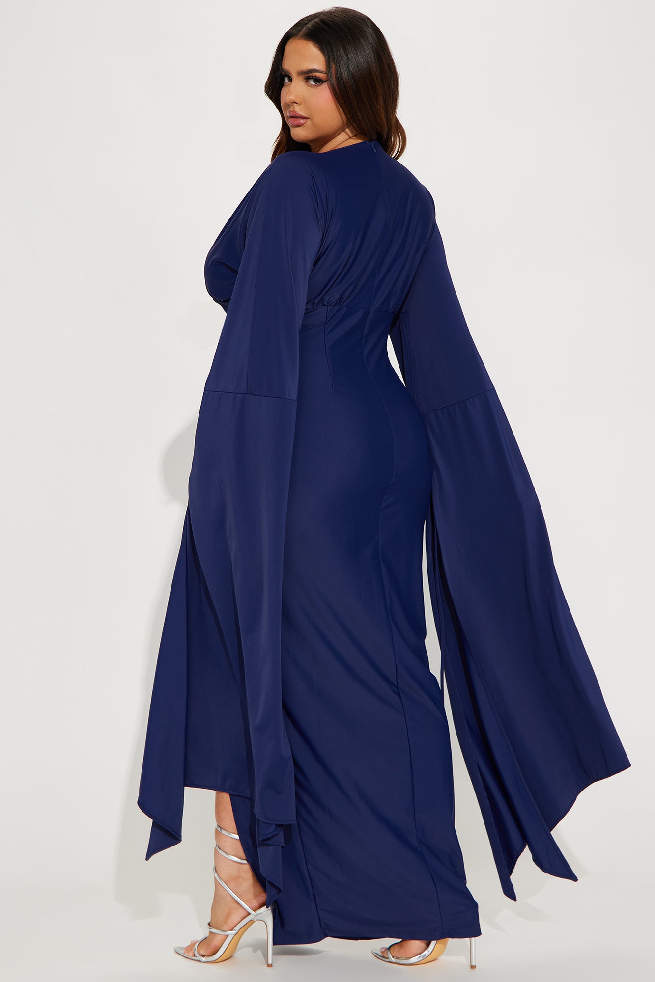 Shanghai Long Sleeve Maxi Dress - Navy